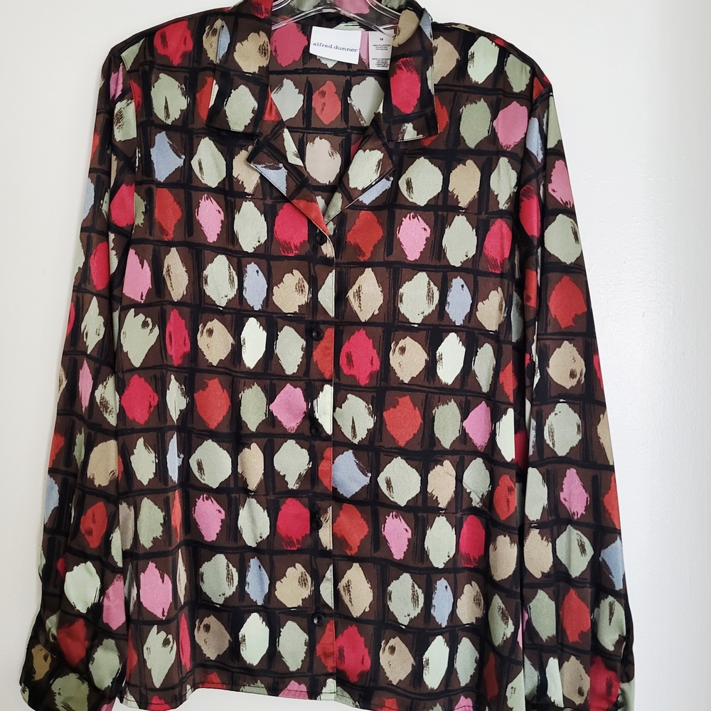 Alfred Dunner Multicolor Patterned Blouse